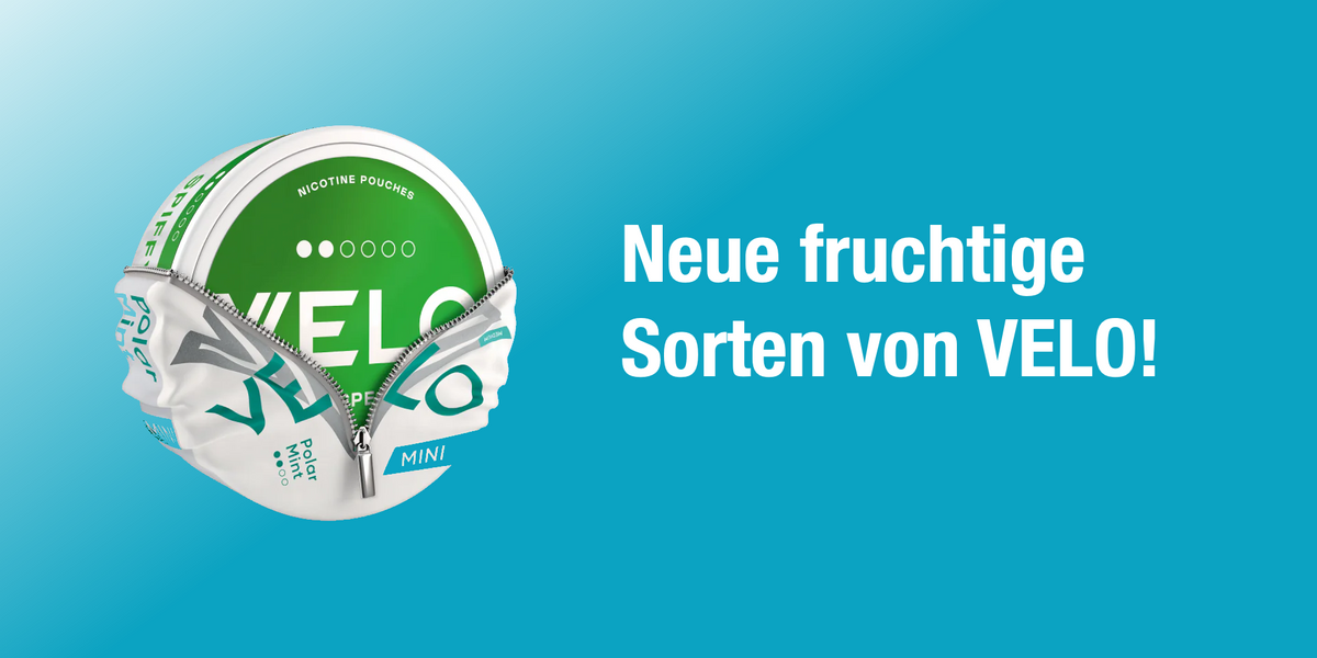 Neue fruchtigen Sorten von VELO!