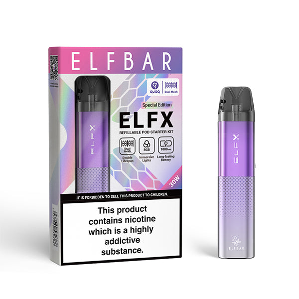 Kit de Vape Ouvert Elf Bar ELFX – Violet