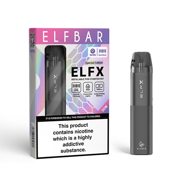 Kit de Vape ELFX Open Elf Bar – Gris