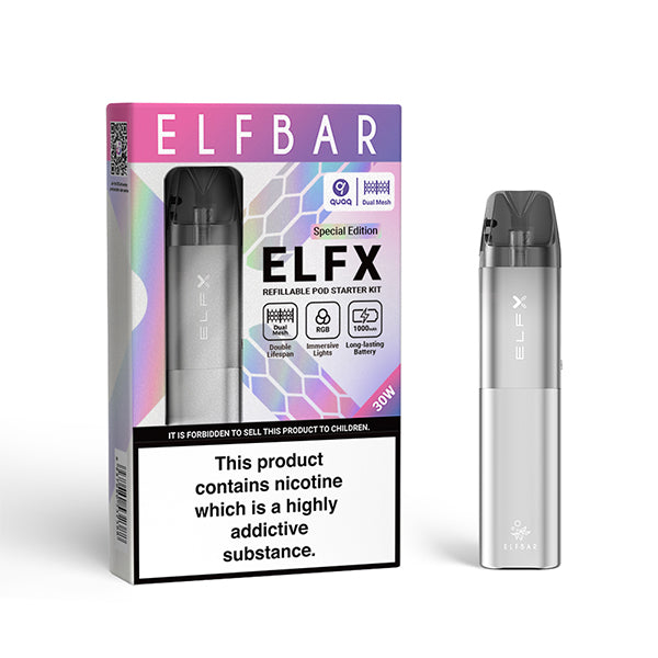 Kit de Vape ELFX Open Elf Bar – Argent