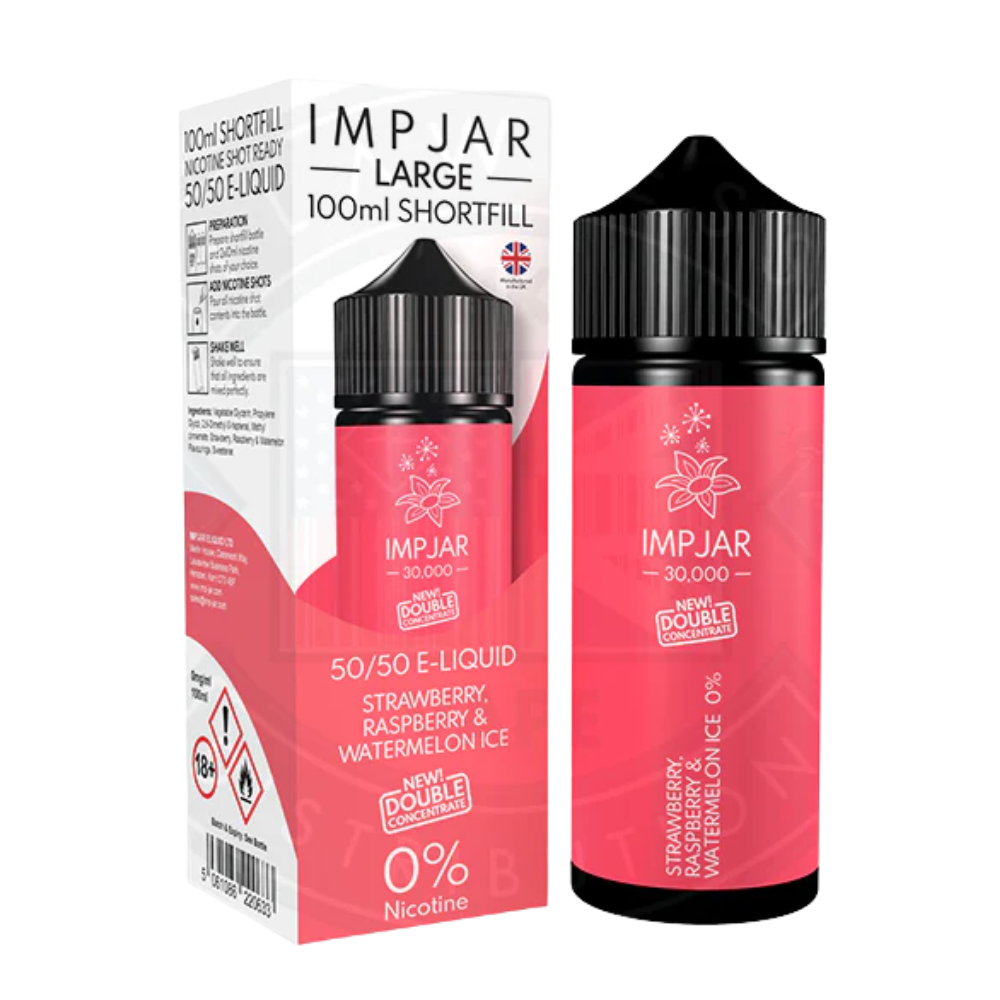 IMP JAR Large - Shortfill Doubleconcentrate - Strawberry Raspberry & Watermelon Ice 100ml 0mg