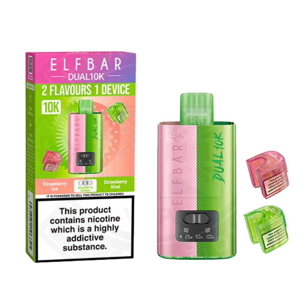 Elf Bar - Dual 10K Prefilled Vape Kit - Strawberry Ice & Strawberry Kiwi