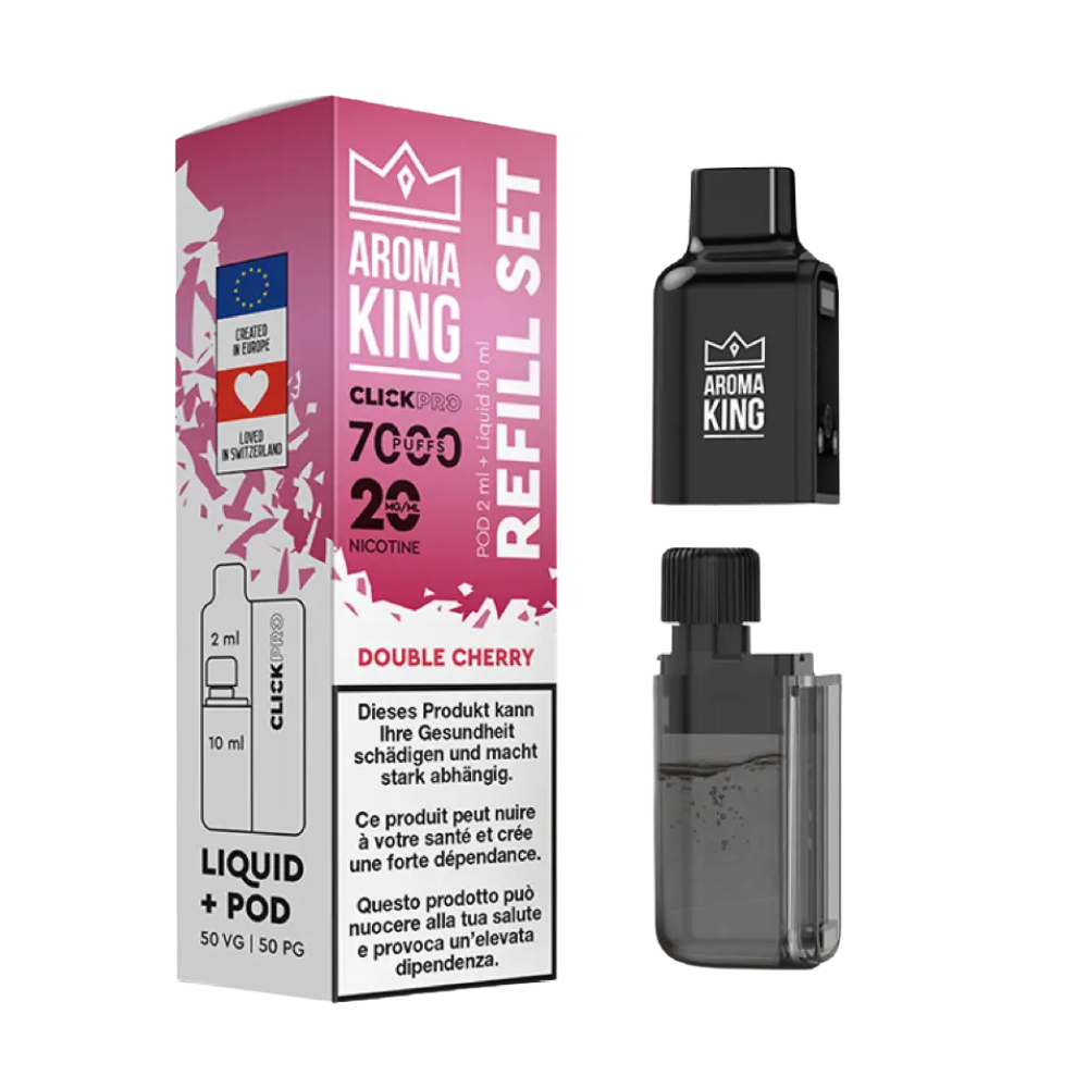 Aroma King - Click Pro 7000 - Liquid Pod - Double Cherry