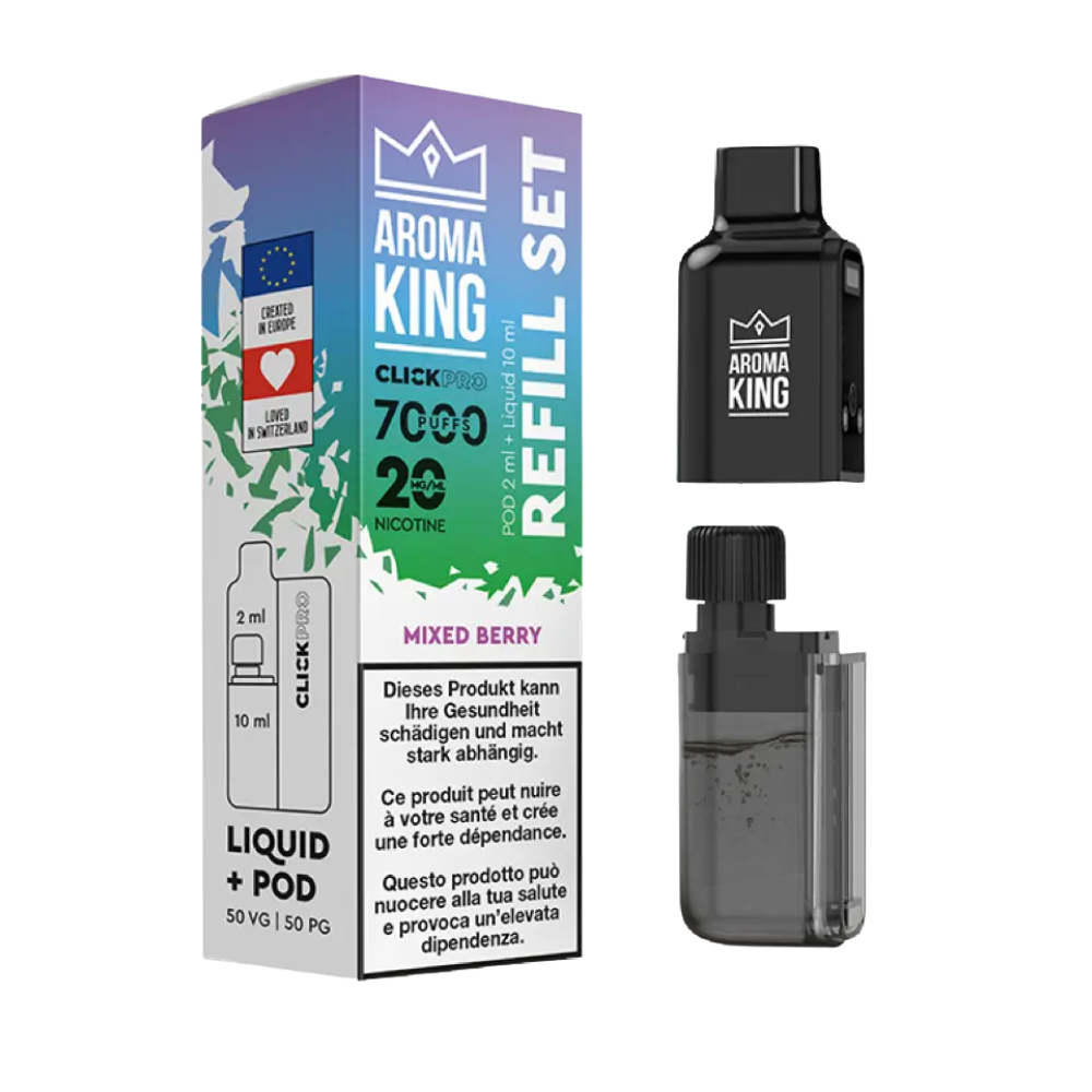 Aroma King - Click Pro 7000 - Liquid Pod - Mixed Berry