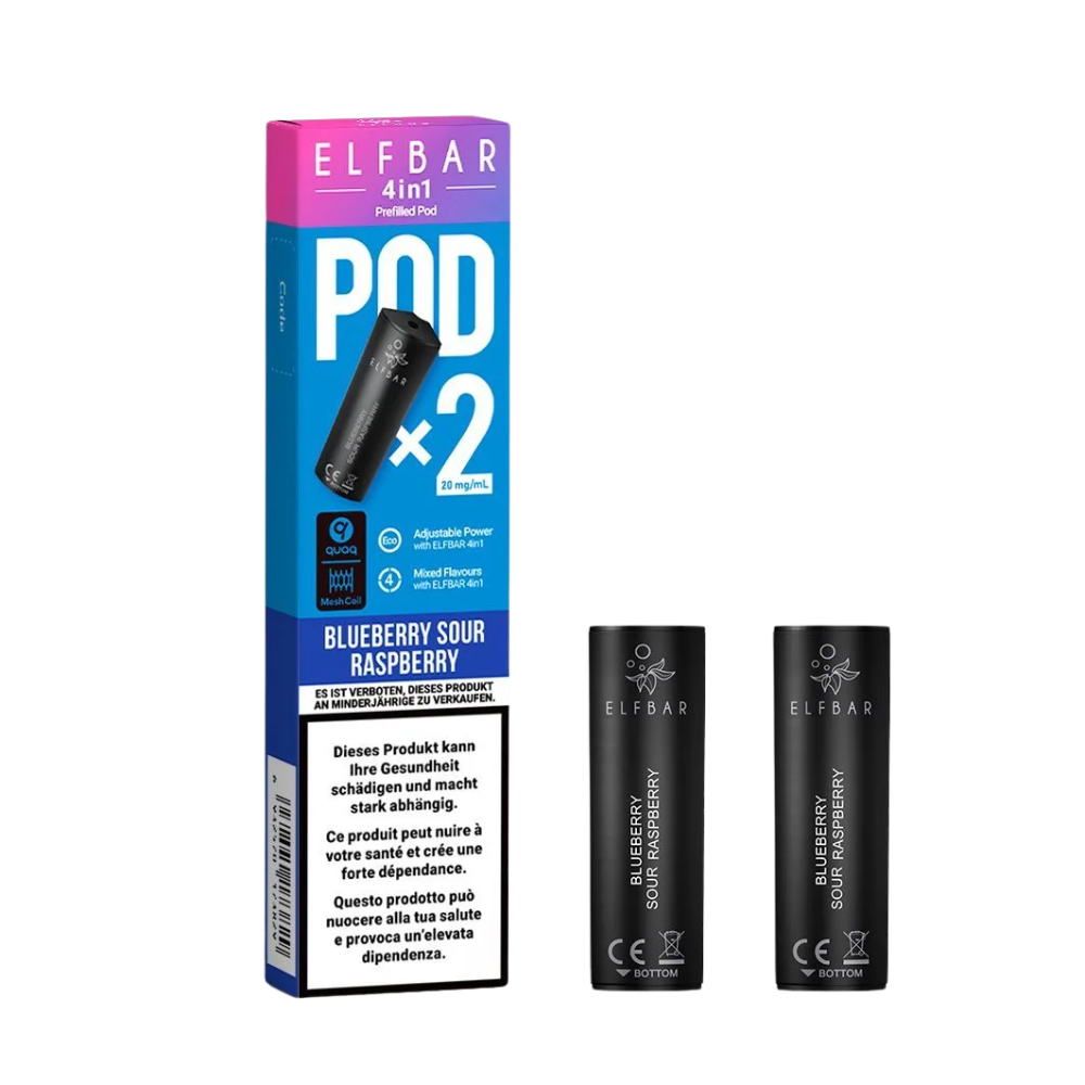 Elf Bar - 4in1 Pod - 2 x 2ml - Blueberry Sour Raspberry