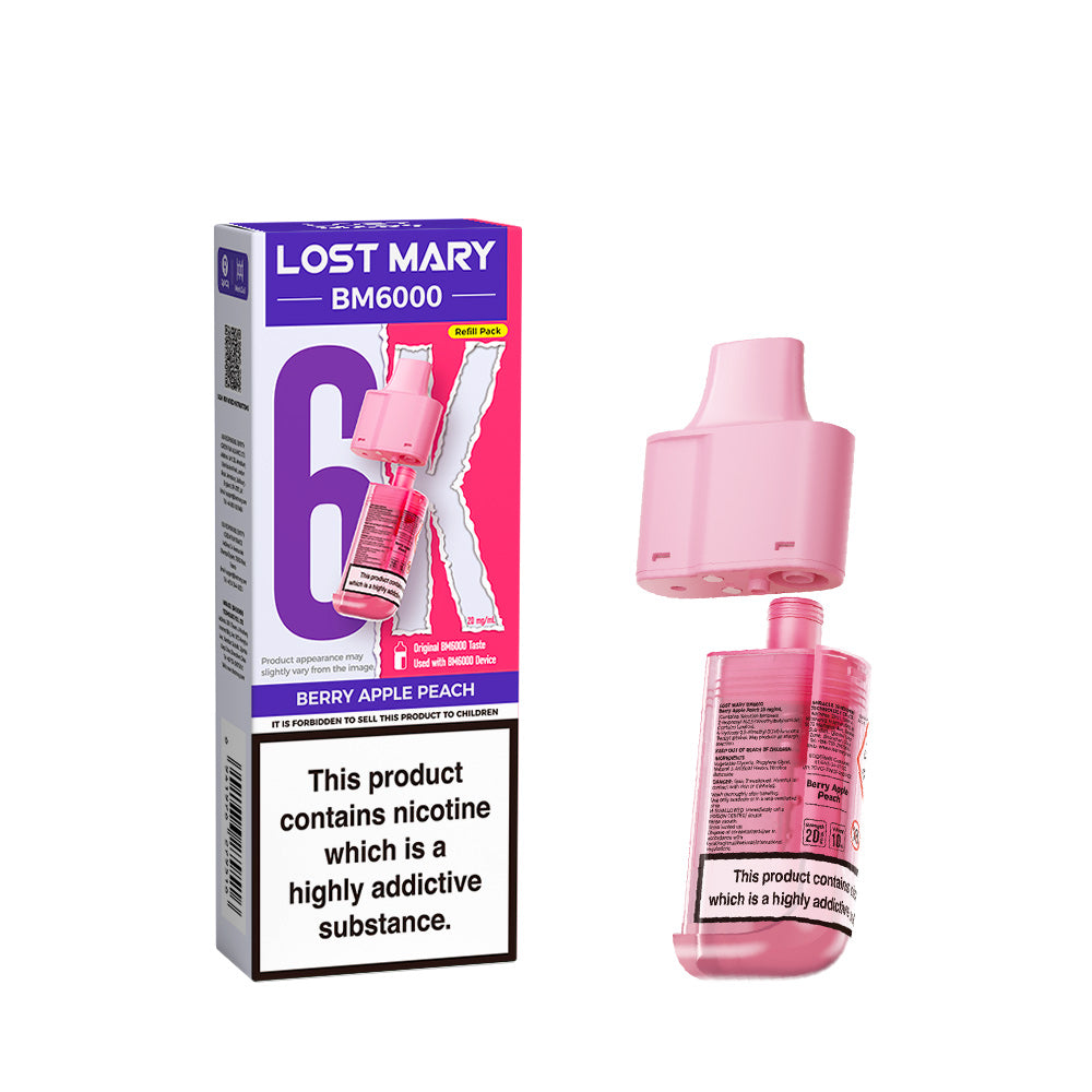 Lost Mary BM6000 Prefilled Pods – Berry Apple Peach – 20mg/ml
