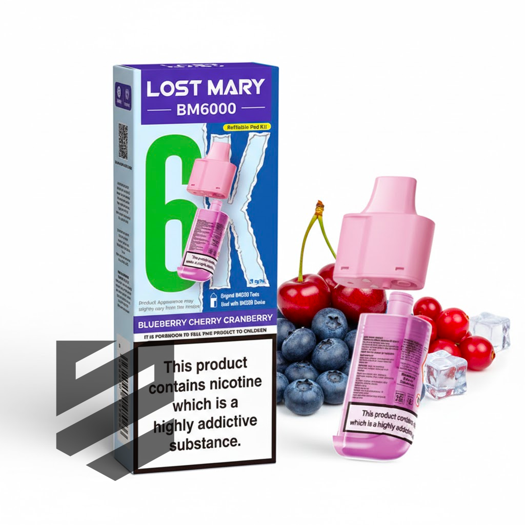 Lost Mary BM6000 Blueberry Cherry Cranberry Vape Kit E-Zigarette mit 6000 Zügen günstig kaufen bei Snustrend