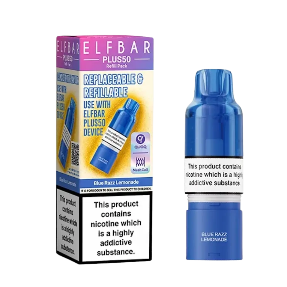 Elf Bar - Plus 50 - Pod & Refill - Blue Razz Lemonade