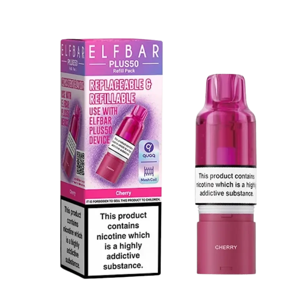 Elf Bar - Plus 50 - Pod & Refill - Cherry