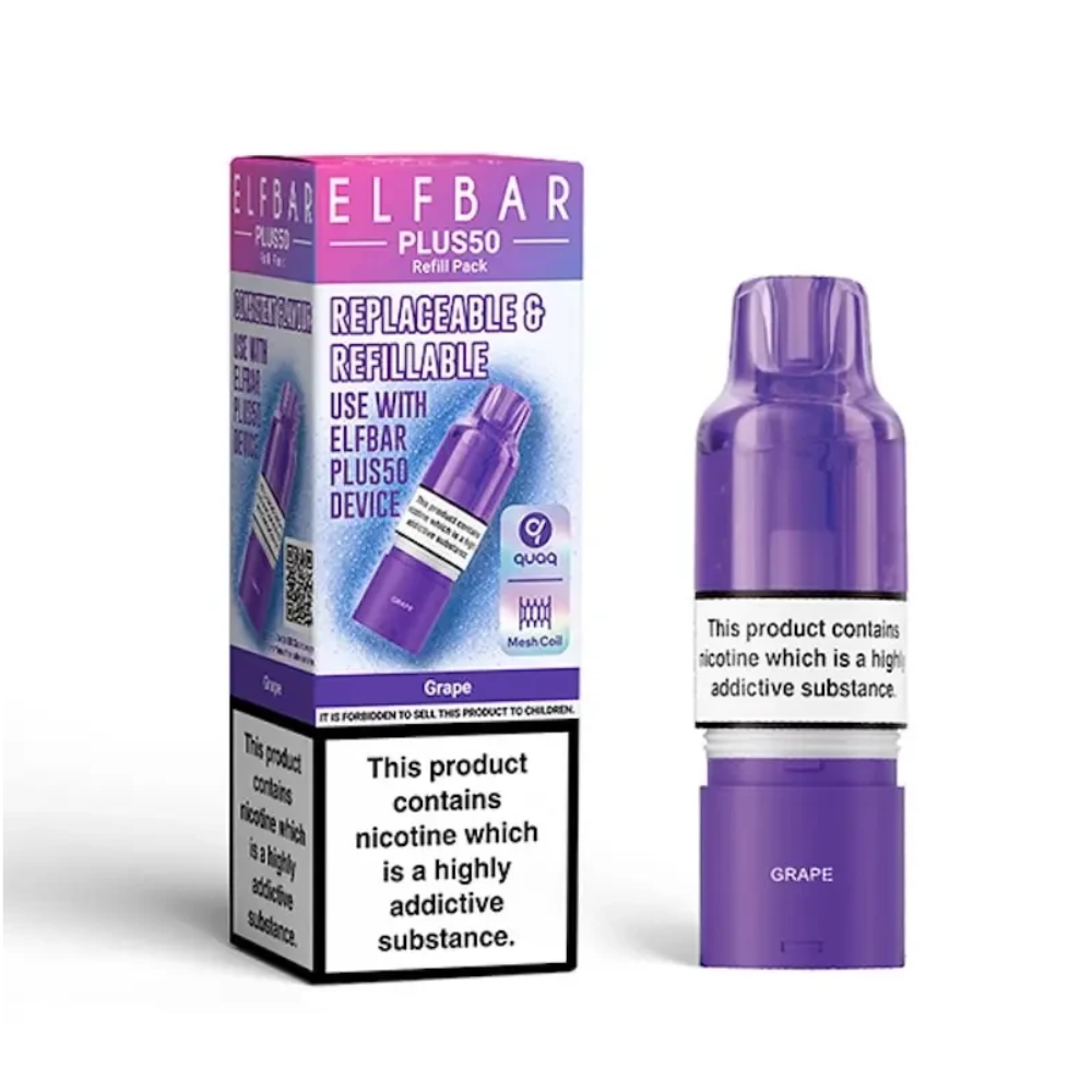 Elf Bar - Plus 50 - Pod & Refill - Grape