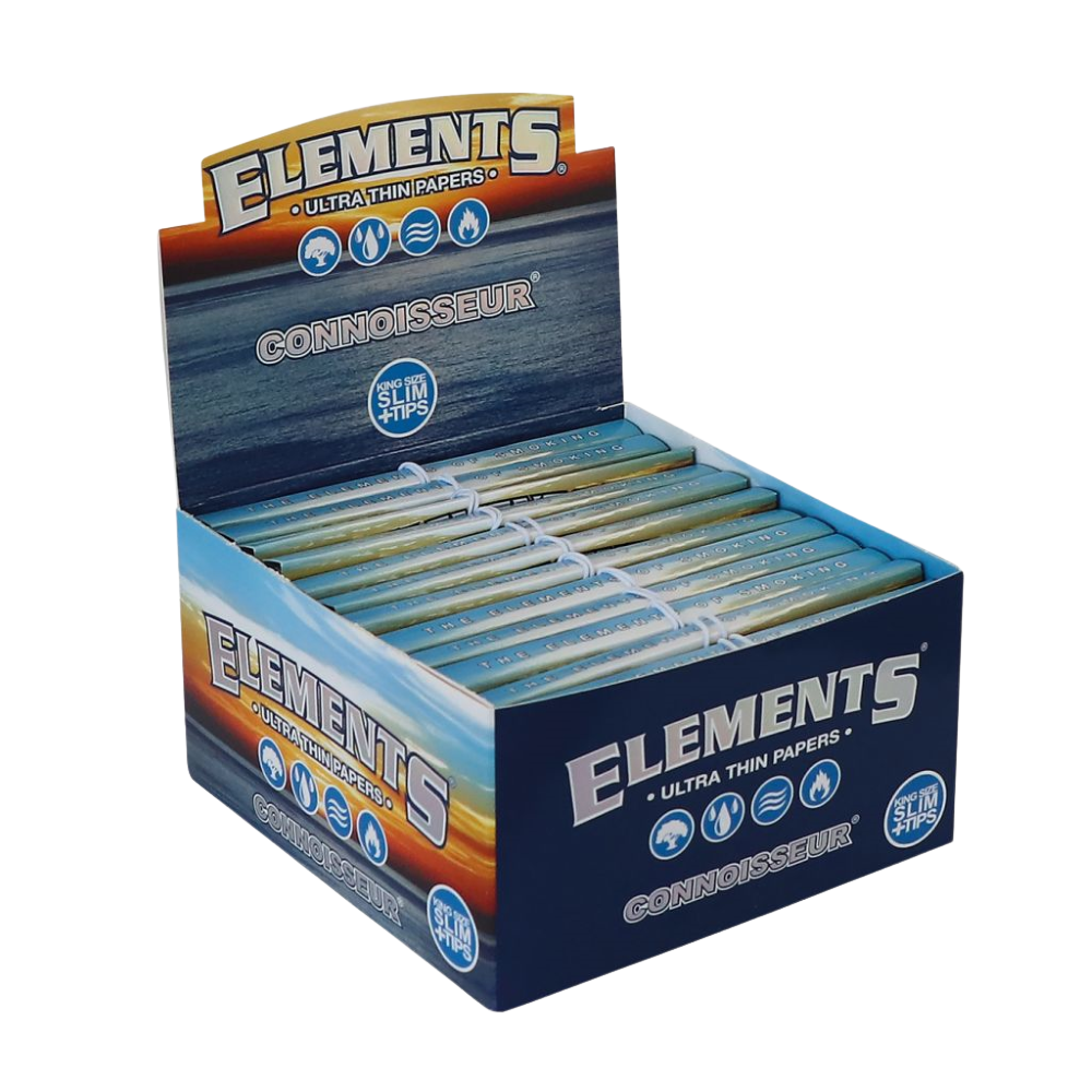 ELEMENTS - Connoisseur - King Size Slim + Tips (32x Leaves & 32x Tips per Pack)