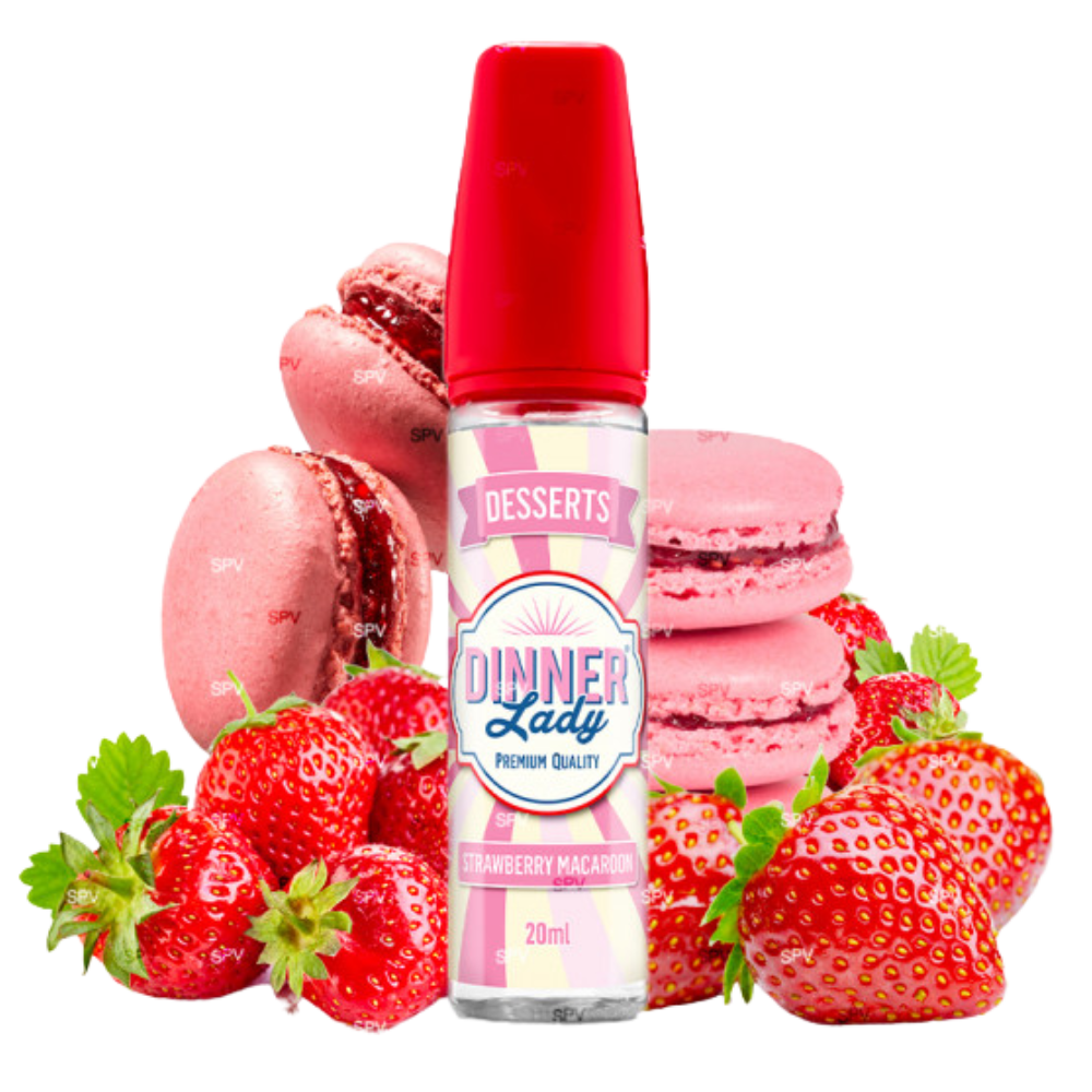 Dinner Lady - Longfill - Desserts Macaron à la Fraise 20 ml dans 60 ml
