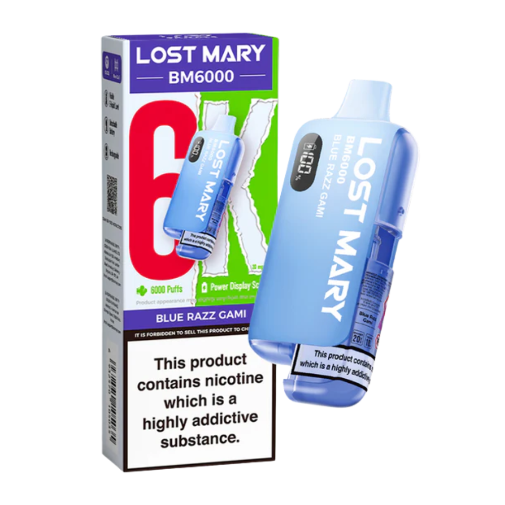 Lost Mary - BM6000 - Blue Razz Gami - Vape Kit