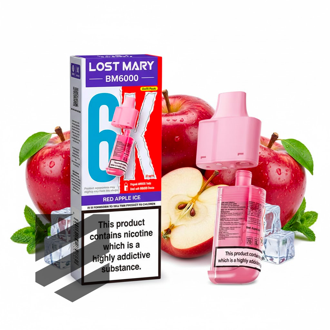 Lost Mary BM6000 Prefilled Pods – Red Apple Ice – 20mg/ml