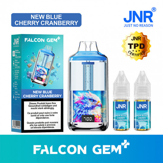JNR Falcon Gem 30K Vape New Blue Cherry Cranberry E-Zigarette