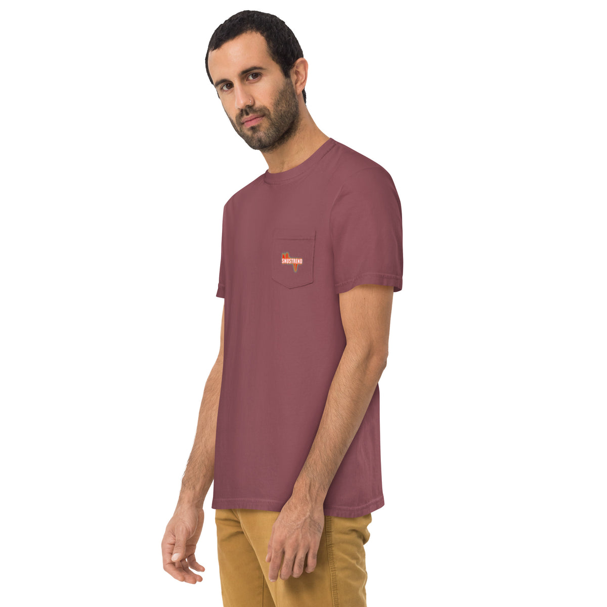 unisex garment dyed pocket t-shirt