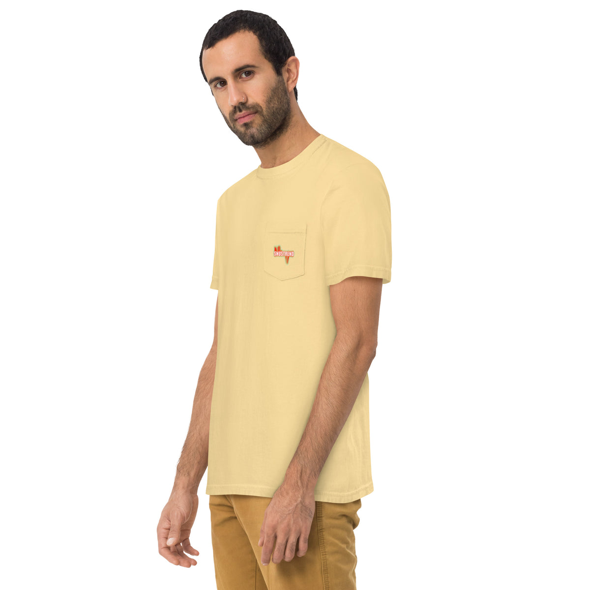 unisex garment dyed pocket t-shirt