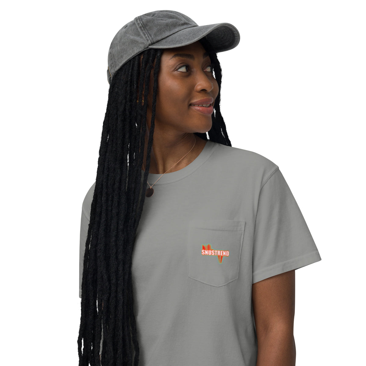 unisex garment dyed pocket t-shirt