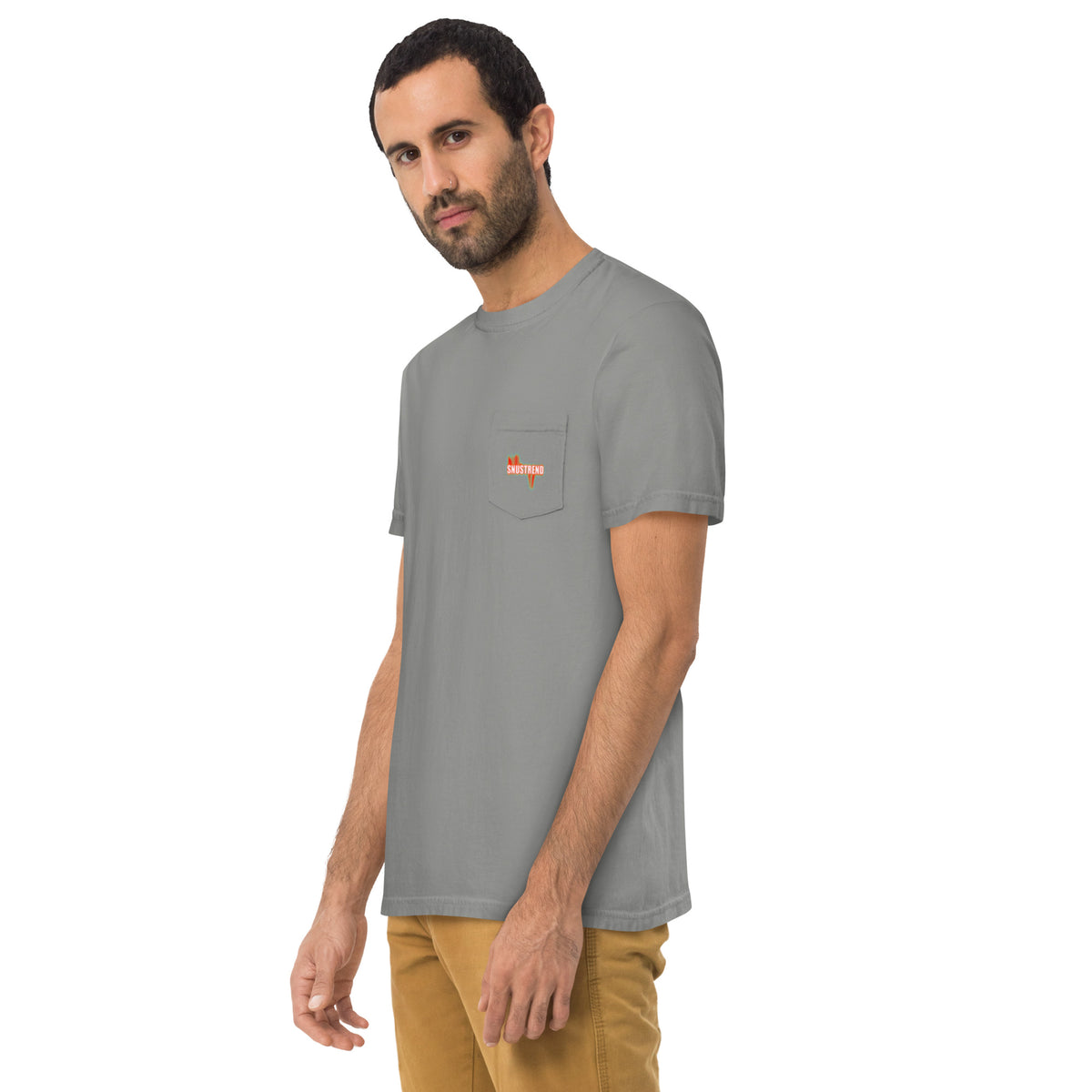 unisex garment dyed pocket t-shirt