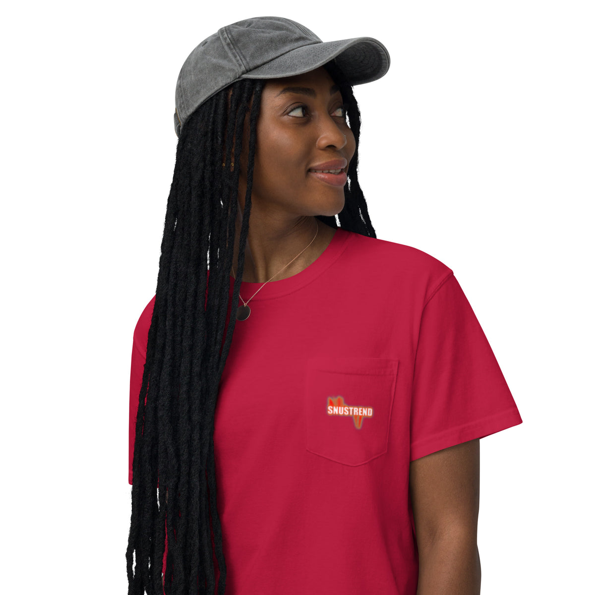unisex garment dyed pocket t-shirt