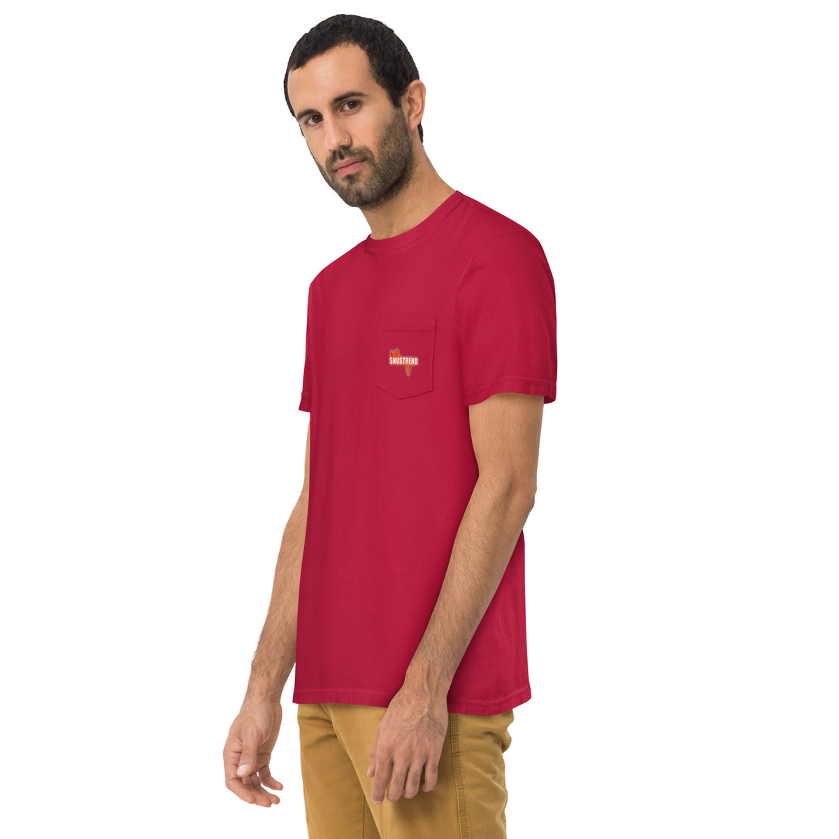 unisex garment dyed pocket t-shirt