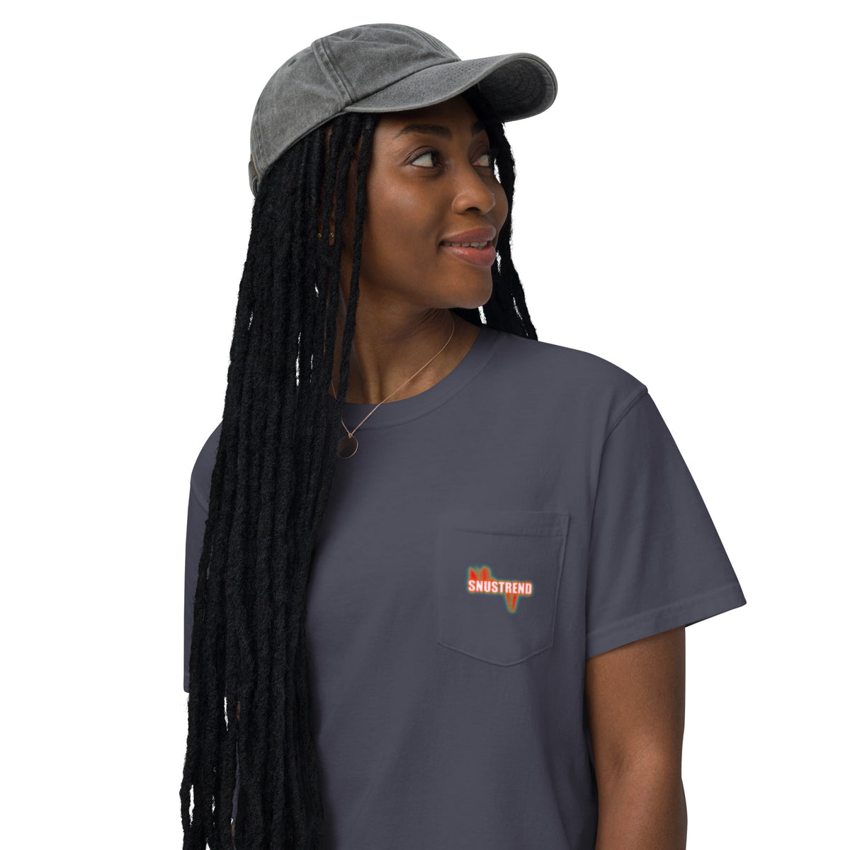 unisex garment dyed pocket t-shirt