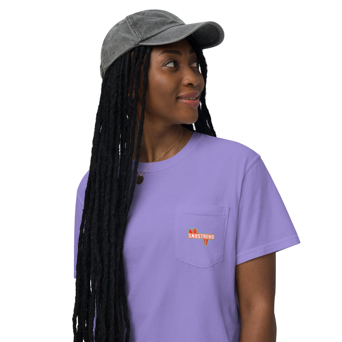 Product unisex garment dyed pocket t-shirt