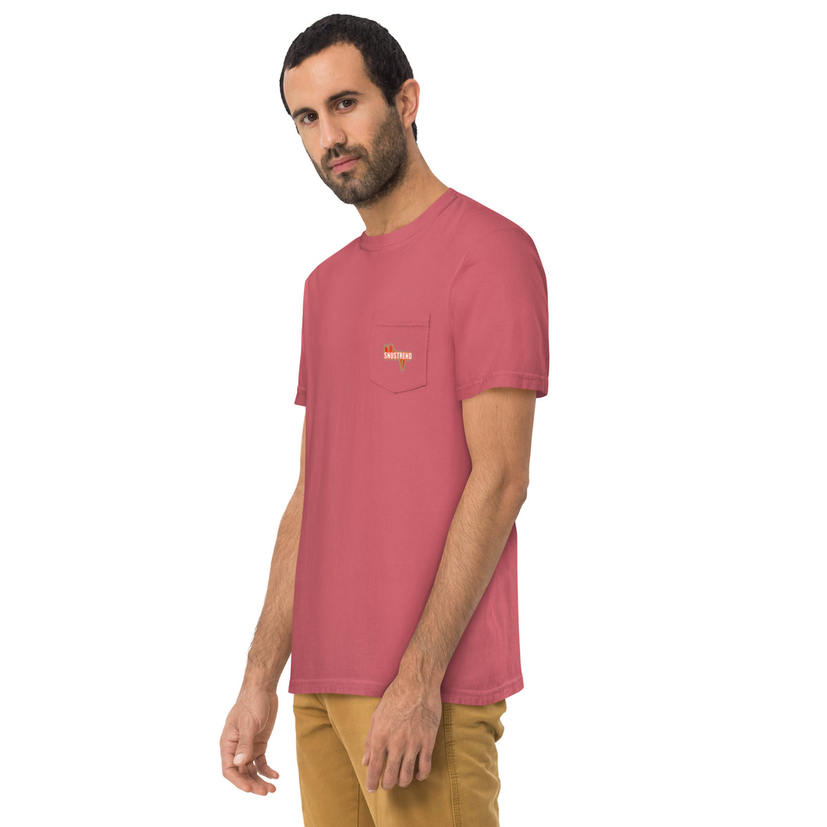 unisex garment dyed pocket t-shirt