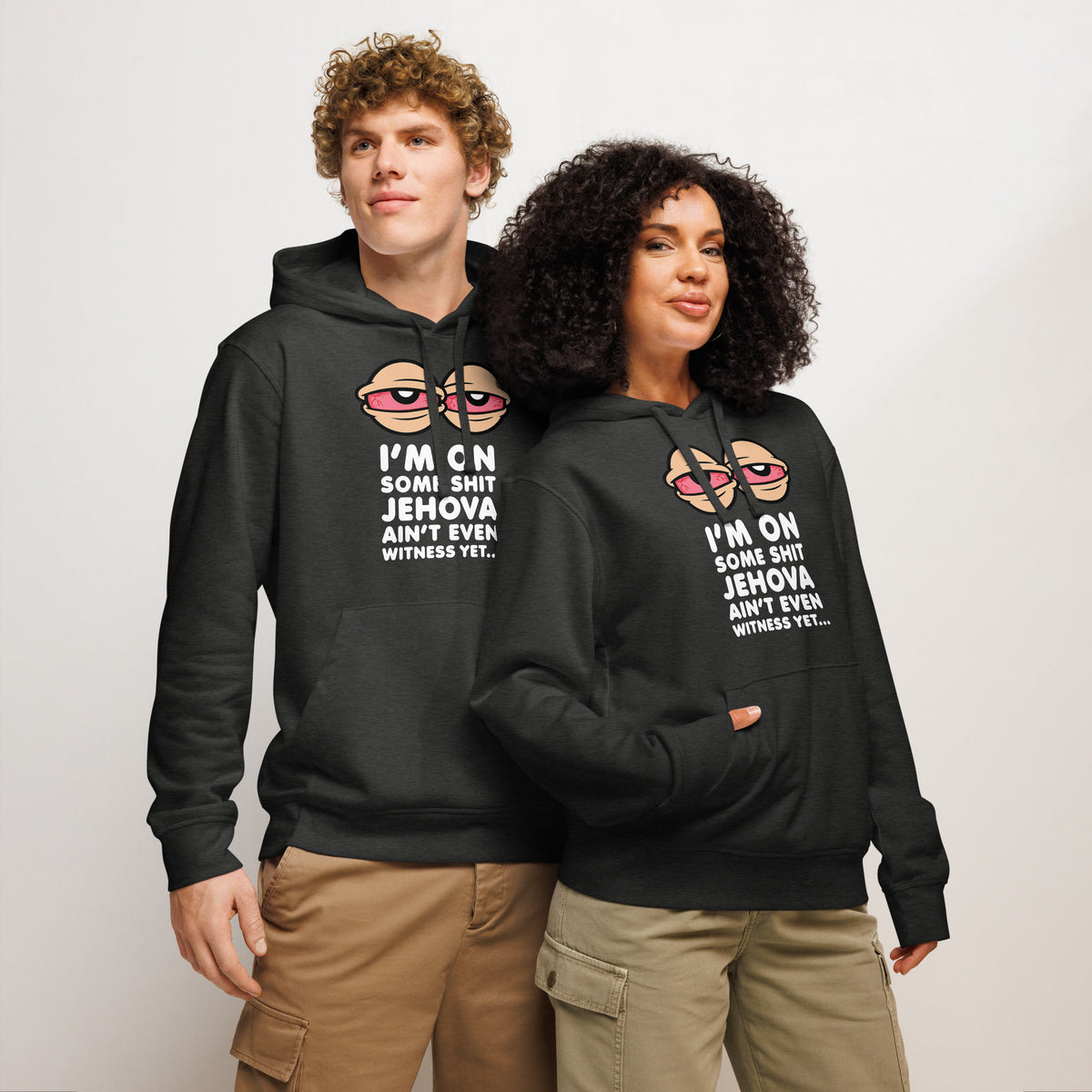 unisex organic mid weight drummer 2.0 hoodie dark heather grey front