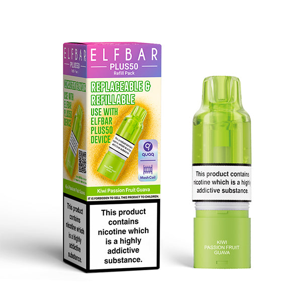 Elf Bar - Plus 50 - Pod & Refill - Kiwi Passion Fruit Guave