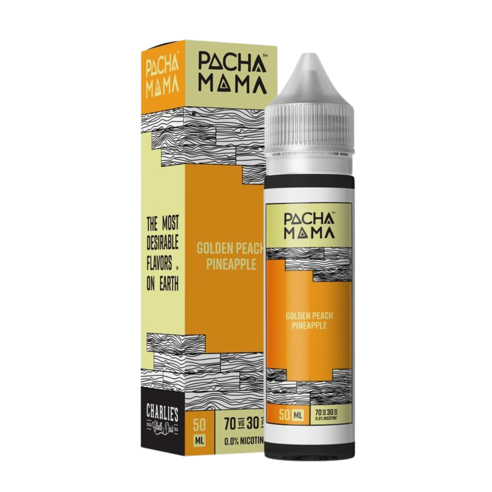 Pacha Mama - E-Liquid Shortfill -  Golden Peach Pineapple 50ml 0mg