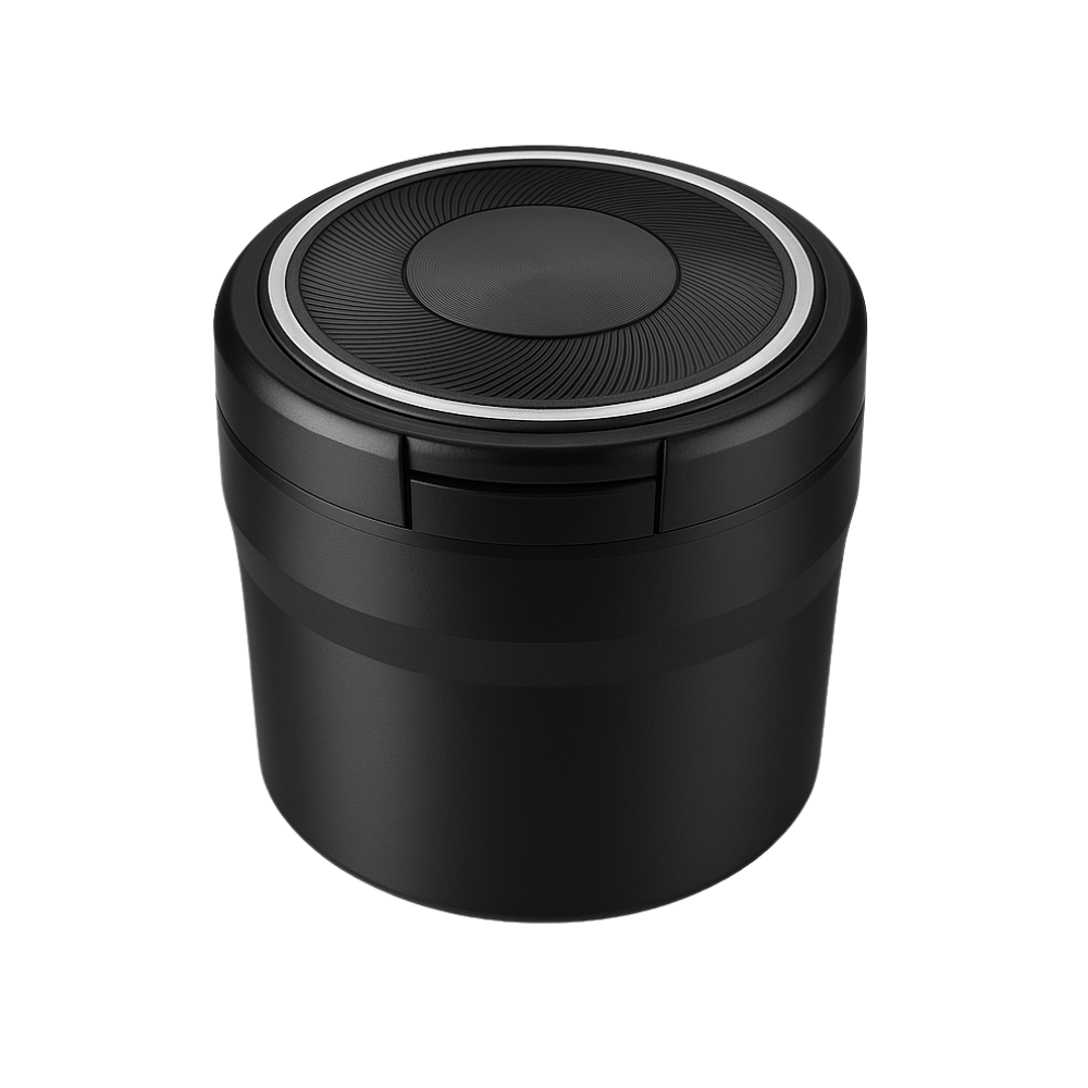 Champ Mini Car Ashtray with LED Lighting Black