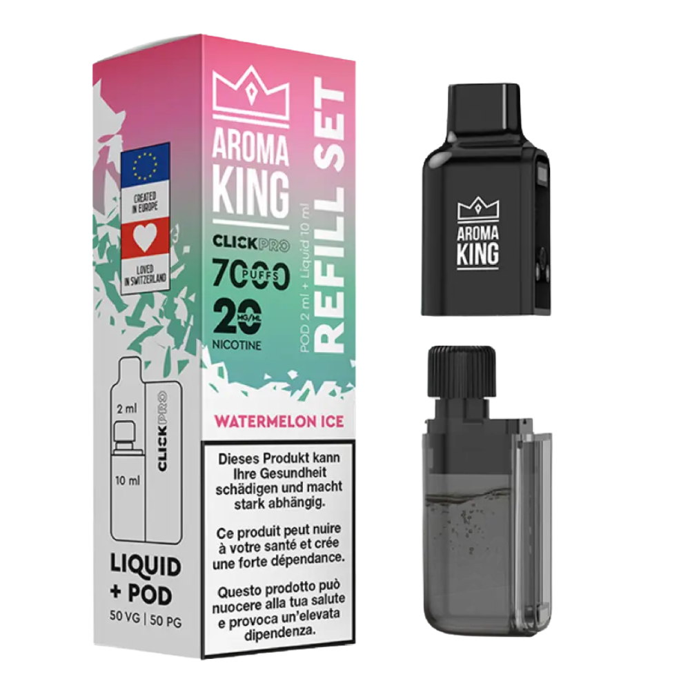 Aroma King - Click Pro 7000 - Liquid Pod -  Watermelon Ice