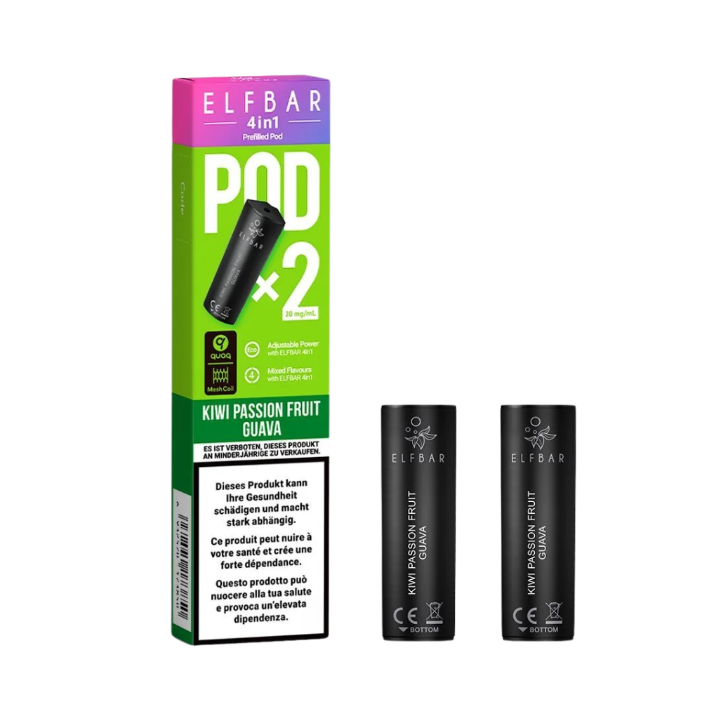 Elf Bar - 4in1 Pod - 2 x 2ml - Kiwi Passionfruit Guava