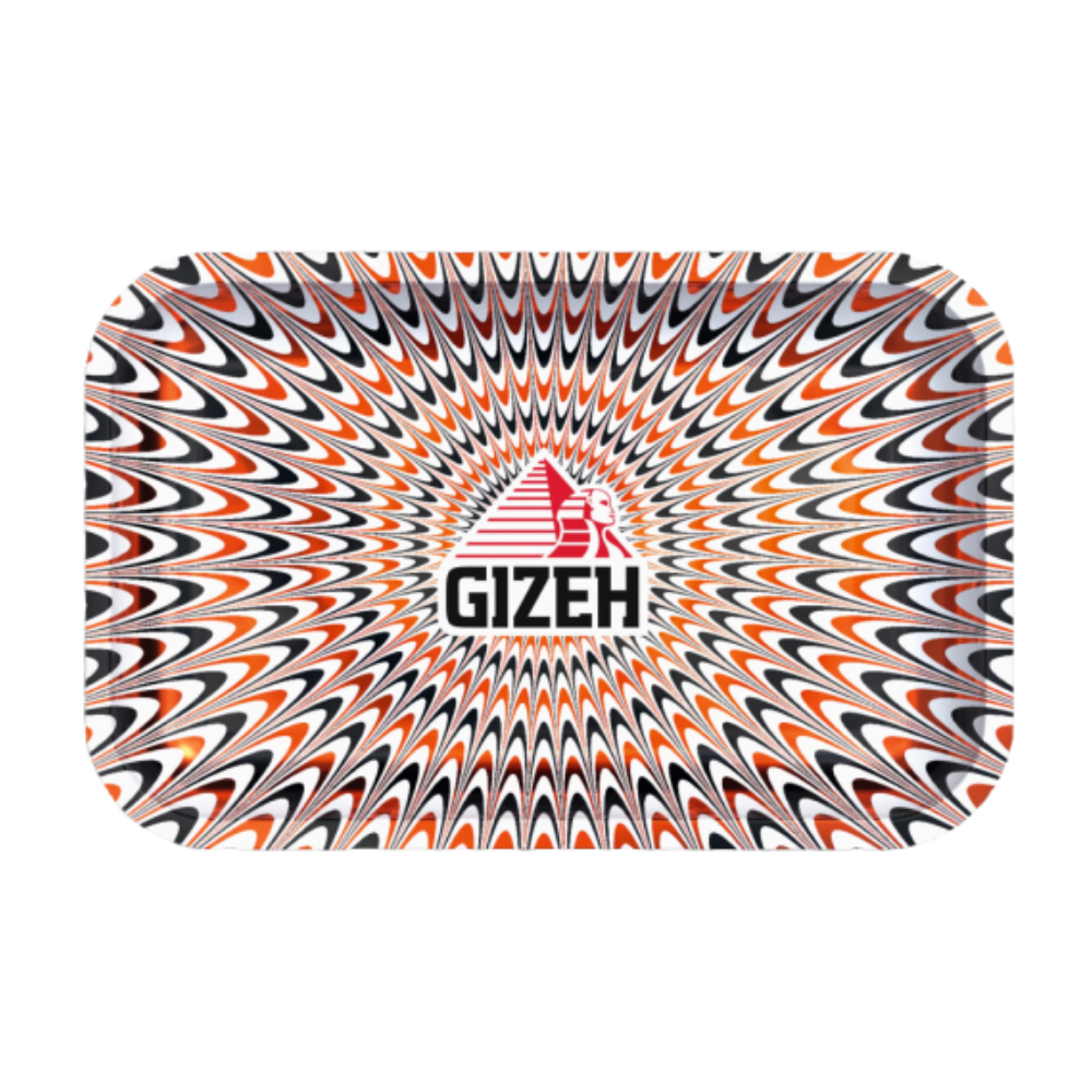 GIZEH - Rolling Tray Medium - 27.5 x 17.5cm - Trippy White Red