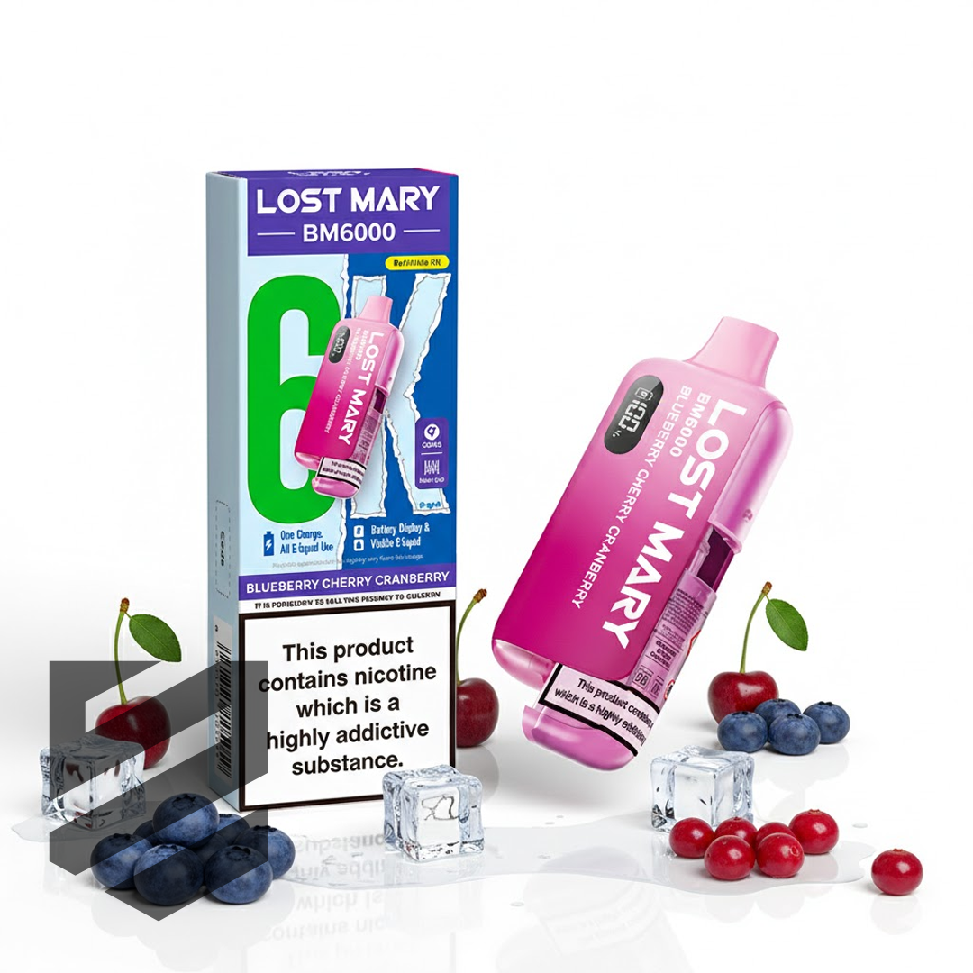 Lost Mary BM6000 Blueberry Cherry Cranberry Vape Kit E-Zigarette mit 6000 Zügen günstig kaufen bei Snustrend