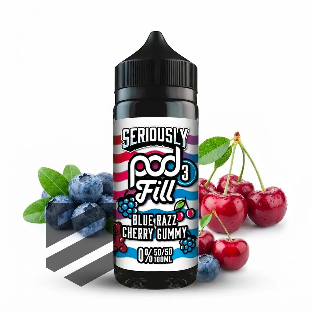 Seriously Blue Razz Cherry gummy