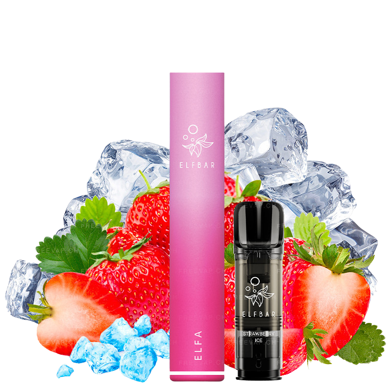 Elf Bar - Elfa Pro - Starterset - Strawberry Ice - Aurora Pink