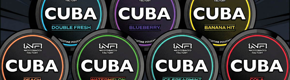 Ein Kategoriebanner für Cuba Snus auf der Website snustrend.com.
