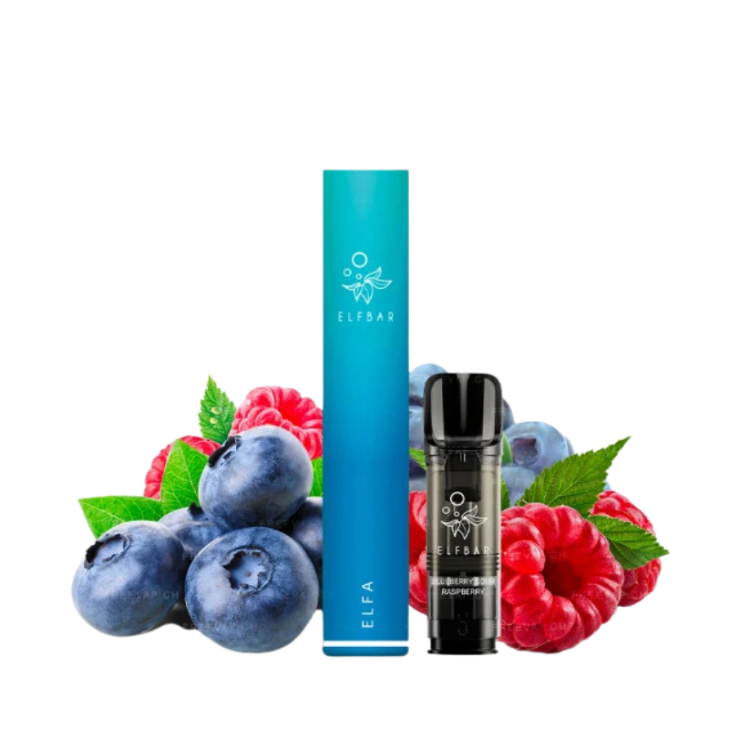 Elf Bar - Elfa Pro - Starterset - Blueberry Sour Raspberry - Aurora Blue