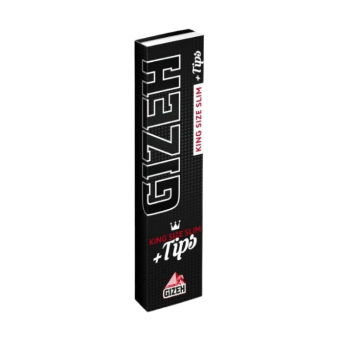 GIZEH - King Size Slim + Tips - Black
