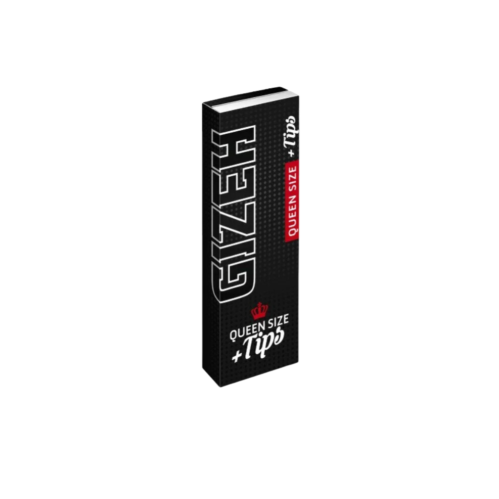 GIZEH - Queen Size + Tips - Black (50 Leaves per Pack)