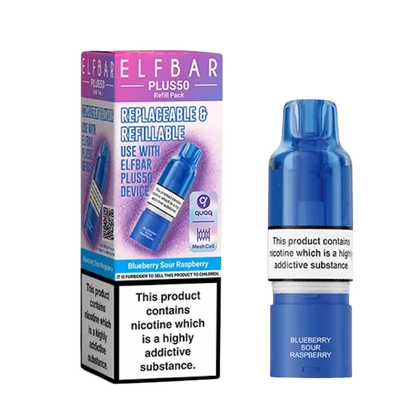 Elf Bar - Plus 50 - Pod & Refill - Framboise Acide aux Myrtilles