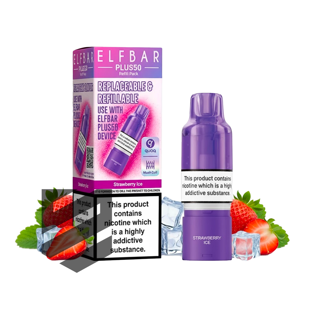 Elf Bar - Plus 50 - Pod & Refill - Strawberry Ice – Snustrend