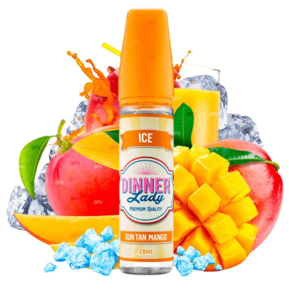 Dinner Lady - Shortfill - Ice Sun Tan Mango 20 ml in 60 ml