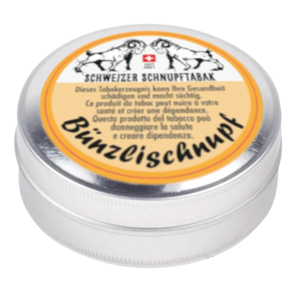 Bünzlischnupf Klassisch 10g traditioneller Schweizer Schnupftabak mit würzigem Kräuter- und Mentholgeschmack kaufen bei Snustrend