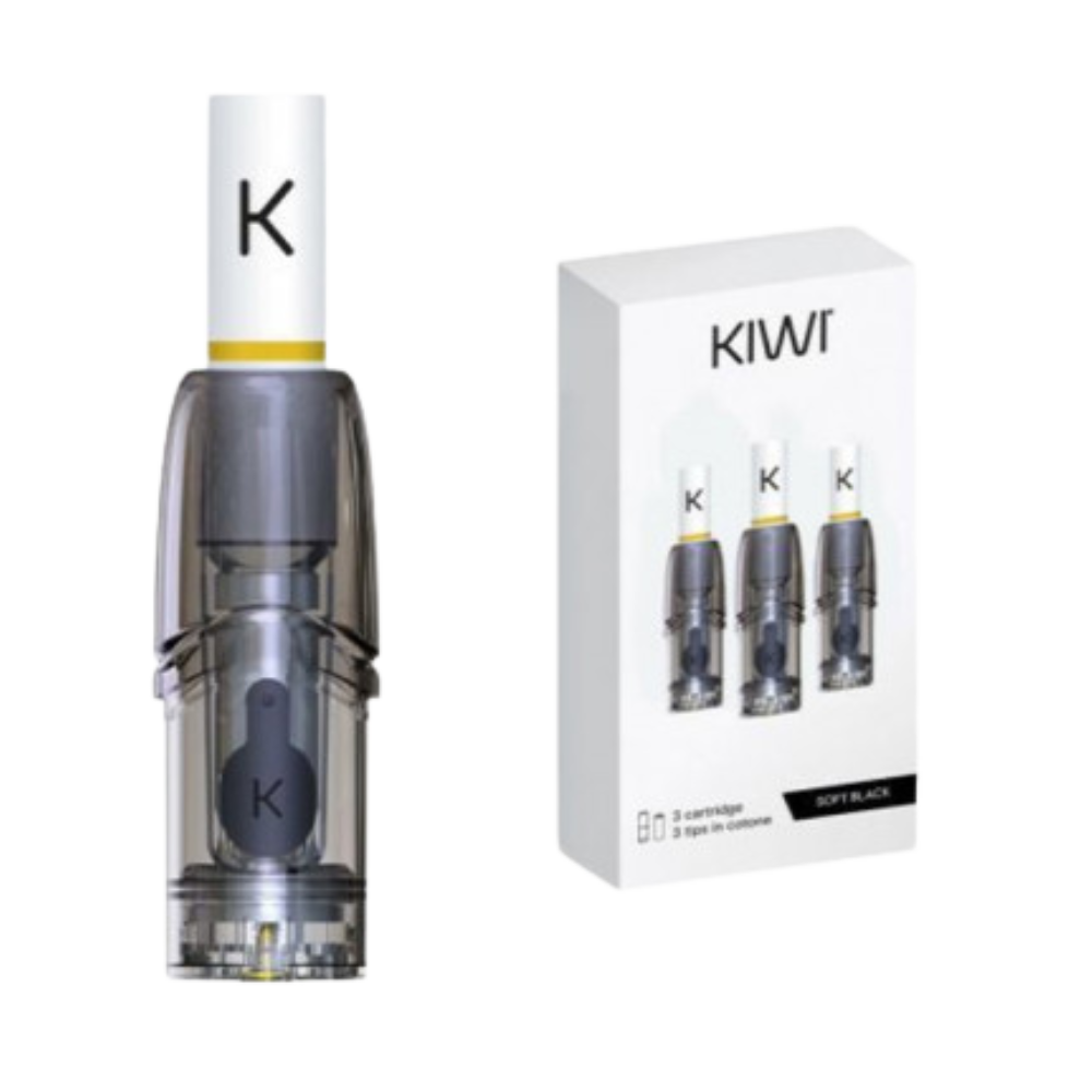 Kiwi Vapor - Cartouches Pod Kiwi - Pack de 3 Noir Doux