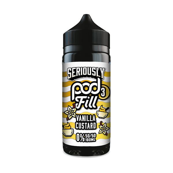 Seriously Pod Fill 3 - Vanilla Custard 50/50 0mg 100ml Shortfill