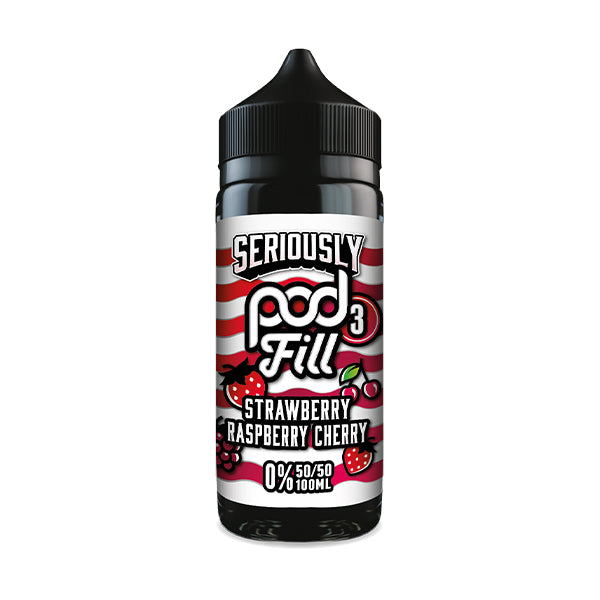 Seriously Pod Fill 3 - Strawberry Raspberry Cherry 50/50 0mg 100ml Shortfill