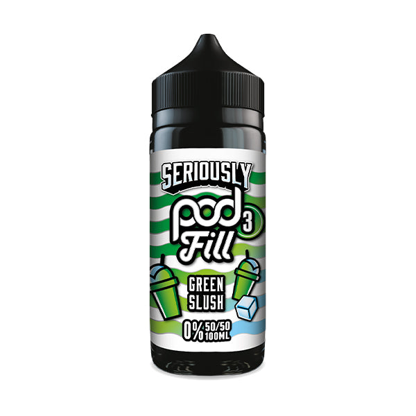 Seriously Pod Fill 3 - Green Slush 50/50 0mg 100ml Shortfill